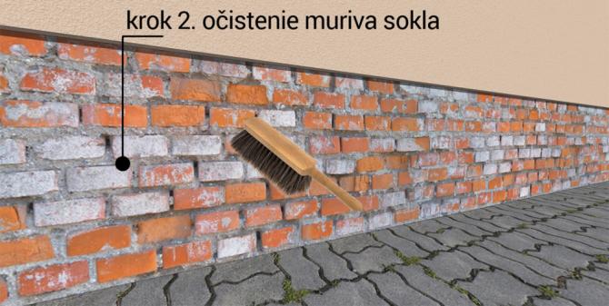 Oprava sokla pomocou omietky IZONIL