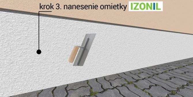 Oprava sokla pomocou omietky IZONIL