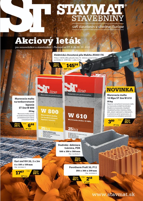 Akciový leták - jeseň 