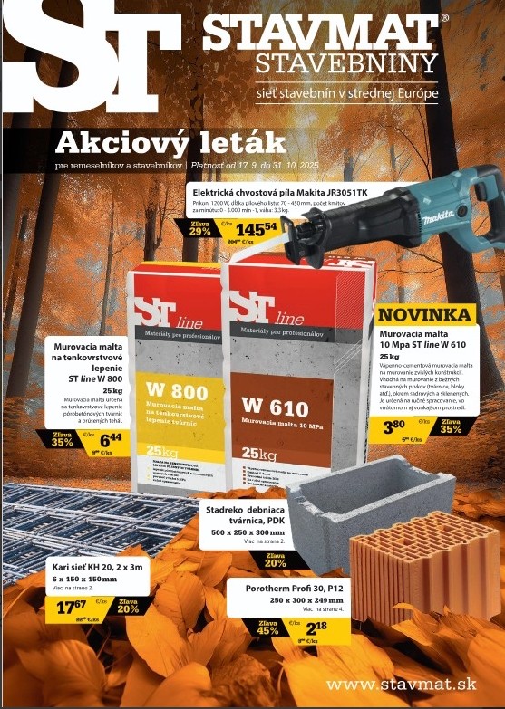 Akciový leták - jeseň 