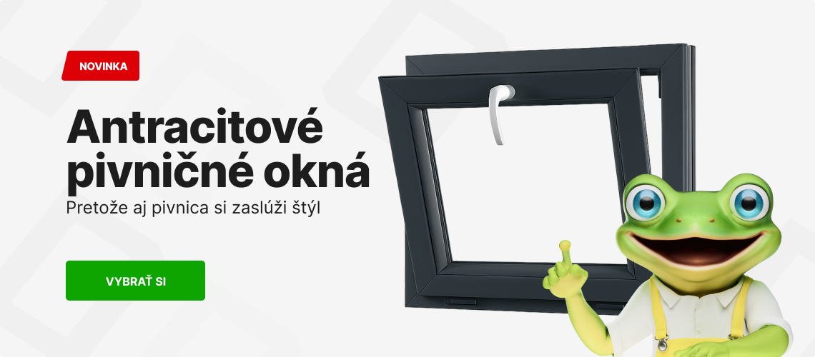Pivničné okná v modernej antracitovej farbe za najnižšie ceny