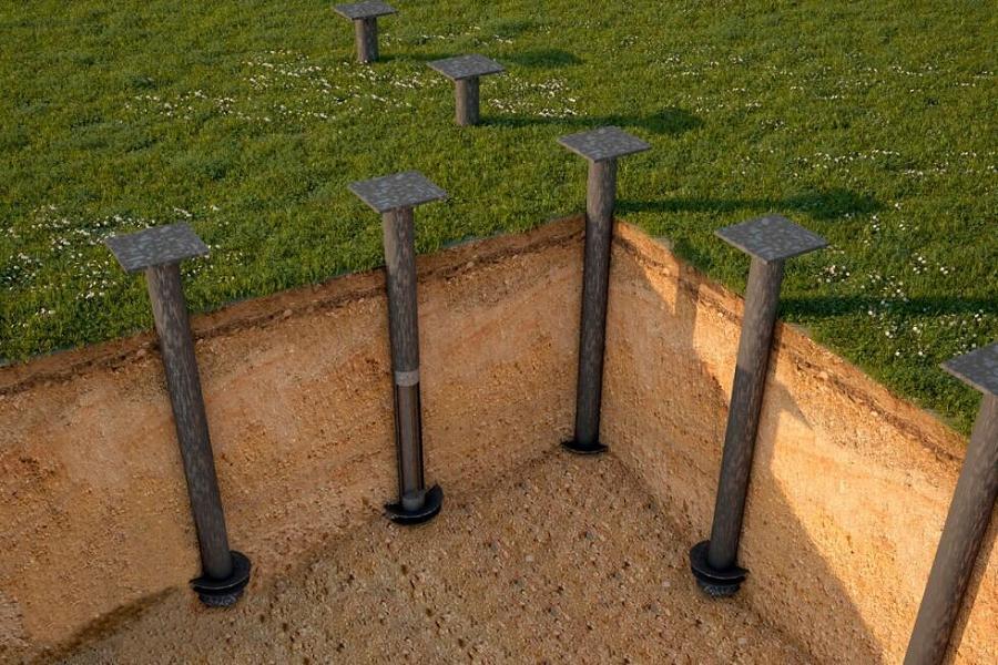 Všetko o skrutkových pilótach pri budovaní základov verandy